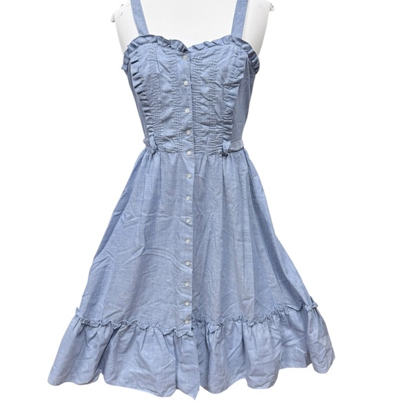 You Babes II Dresses & Skirts - Vintage 80s Blue Ruffled You Babes II Dress
